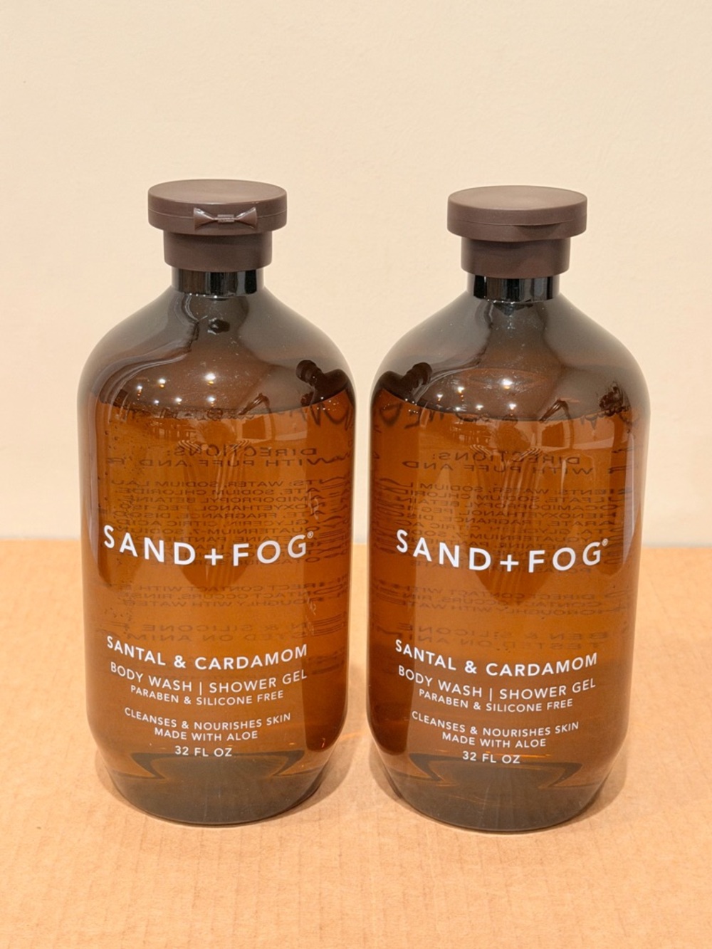 2X SAND + FOG SANTAL & CARDAMOM Body Wash | Shower Gel - Jumbo Size - 32 Oz. EA.